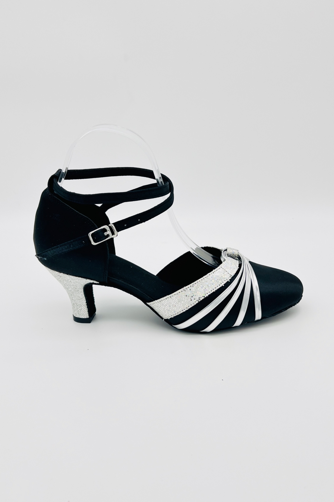Tanzschuhe D0033LA Schwarz silberner Tango Tanzschuh fur Damen