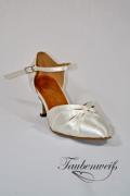 Lateinschuh TW0035LA - Damen Latein Tanzschuh Pumps Tango weiß Fersenriemchen 2