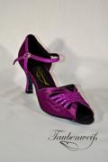 Lateinschuh TW0002LA - Damen Latein Tanzschuh elegant Kreuzristriemchen lila Glitter 2