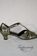 Lateinschuh TW0004LA - Damen Latein Tanzschuh elegant Schlangenoptik T-Steg 1