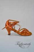 Lateinschuh TW0045LA - Damen Latein Tanzschuh Riemchensandalette Satin Hautfarbe 1