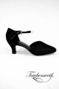 Lateinschuh TW0052LA - Damen Latein Tanzschuh Pumps Tango Echtleder Fersenriemchen 1