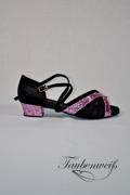 Mädchenschuhe TW0004MA - Mädchenschuhe Tanzen schwarz pink Glitzer niedriger Absatz 1