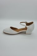 Lateinschuh TW0082LA - Damen Latein Tanzschuh Pumps weiß Tango elegant Fersenriemchen 3