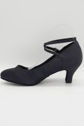 Tanzschuhe D0001ST - Damen Standard Tanzschuh Pumps Tango elegant Satin Fersenriemchen 3