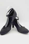Tanzschuhe D0001ST - Damen Standard Tanzschuh Pumps Tango elegant Satin Fersenriemchen 4