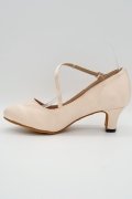 Tanzschuhe D0002ST - Damen Standard Tanzschuh Pumps Tango elegant Satin Ristriemchen 3