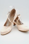 Tanzschuhe D0002ST - Damen Standard Tanzschuh Pumps Tango elegant Satin Ristriemchen 4