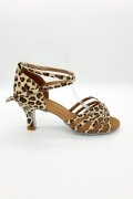 Tanzschuhe D0003LA - Damen Latein Tanzschuh Sandalette leopard Salsa Riemchen 1