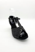 Tanzschuhe D0009LA - Damen Latein Tanzschuh Sandalette schwarz Lack glitter T-Steg 2