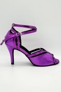 Tanzschuhe D0020LA - Riemchensandalette brombeerviolett Salsa Lateintanz Fesselriemchen 1