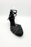 Tanzschuhe D0023LA - Damen Latein Tanzschuh Pumps Tango elegant Fersenriemchen Satin 2