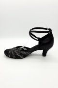 Tanzschuhe D0023LA - Damen Latein Tanzschuh Pumps Tango elegant Fersenriemchen Satin 3