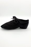 Tanzschuhe TW0001MJ - Jazz und Modern Tanzschuhe schwarz Leinen Ballett dreifach geteilte Sohle schwarz Damen und Herren 3
