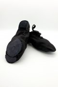 Tanzschuhe TW0001MJ - Jazz und Modern Tanzschuhe schwarz Leinen Ballett dreifach geteilte Sohle schwarz Damen und Herren 4