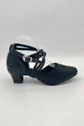 Tanzschuhe D0022LA - Damen Latein Tanzschuh Echtleder Tango doppeltes Kreuzristriemchen 1