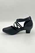 Tanzschuhe D0022LA - Damen Latein Tanzschuh Echtleder Tango doppeltes Kreuzristriemchen 3