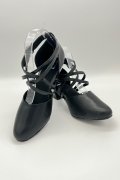 Tanzschuhe D0022LA - Damen Latein Tanzschuh Echtleder Tango doppeltes Kreuzristriemchen 4