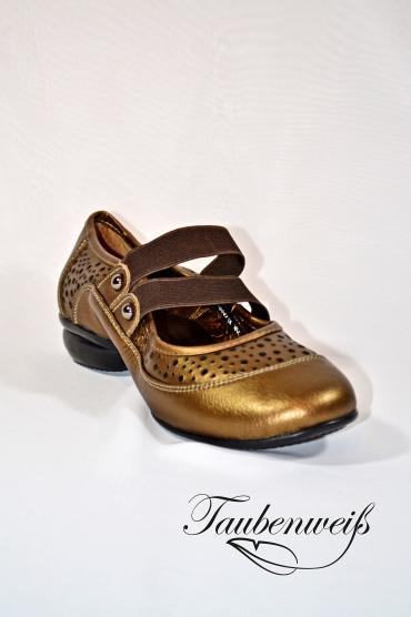 Dance Sneaker TW0009DS - Echtleder flexible Sohle Silber atmungsaktiv 2