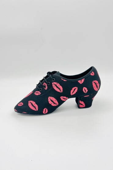 Trainerschuhe TW0002TR - Trainerschuhe für Damen Übungsschuhe geteilte Sohle Textil flexibel schwarz Kussdesign 3