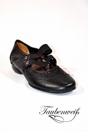 Dance Sneaker TW0008DS - Echtleder flexible Sohle Schwarz atmungsaktiv 2