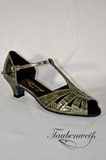 Lateinschuh TW0004LA - Damen Latein Tanzschuh elegant Schlangenoptik T-Steg 2