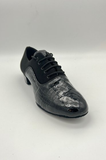 Standardschuh TW0009HS - Eleganter Herren Standard Tanzschuh Kunstleder Kroko-Look 2