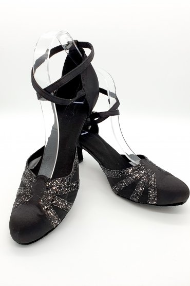 Tanzschuhe D0023LA - Damen Latein Tanzschuh Pumps Tango elegant Fersenriemchen Satin 4