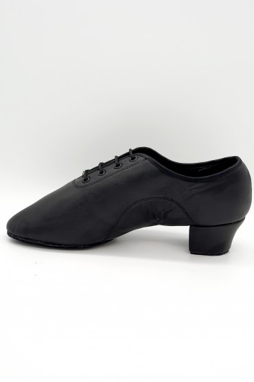 Tanzschuhe H0001LA - Herren Latein Tanzschuh schwarzes Kunstleder Cuban Absatz Ledersohle 3