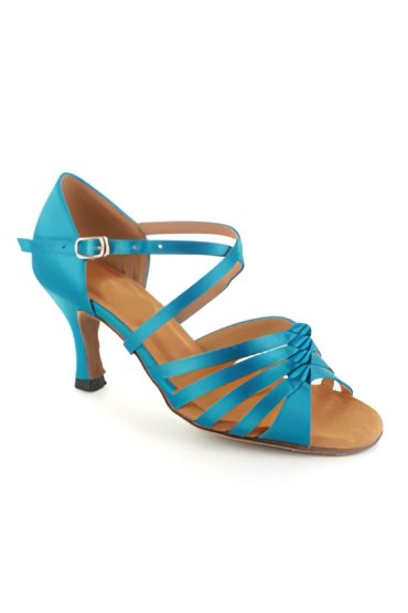 Celucke Tanzschuhe Damen Pailletten High Heels - Latein Sandalen Mit Schnalle Silber