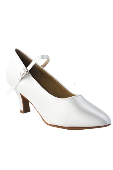 Tanzschuh ST0002TW - Strahlender Auftritt in weißem Satin für Standardtänze