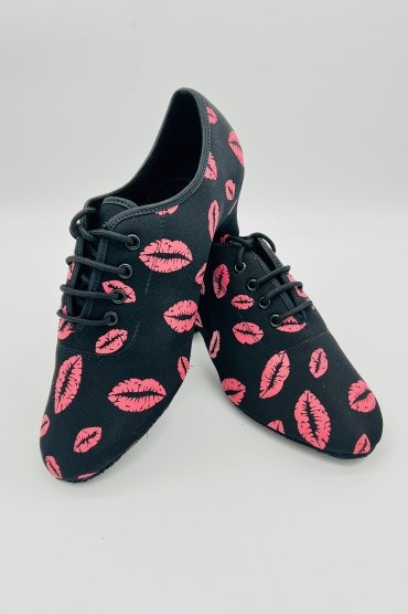 Trainerschuhe TW0002TR - Trainerschuhe für Damen Übungsschuhe geteilte Sohle Textil flexibel schwarz Kussdesign 4