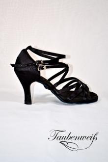 Lateinschuh TW0028LA - Lateinschuh TW0028LA Damen Latein Tanzschuh Sandalette Satin schwarz Salsa Riemchen Lateinschuh TW0028LA - Lateinschuh TW0028LA Damen Latein Tanzschuh Sandalette Satin schwarz Salsa Riemchen